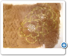collection 4 strass+glitter on springed shorn beaver